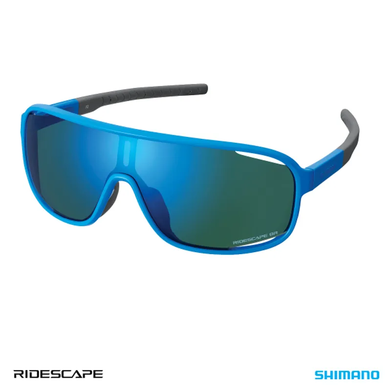 Shimano Technium Glasses in Blue With Ridescape Gravel Lenses